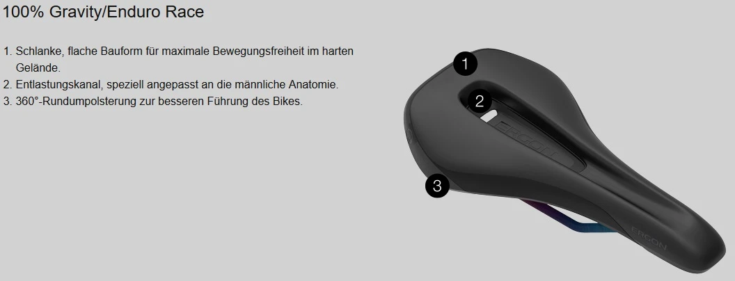 Ergon SM Enduro Comp Men Stealth M/L Sattel 9 Ergon SM Enduro Comp Men Stealth M/L Sattel – Bild 7