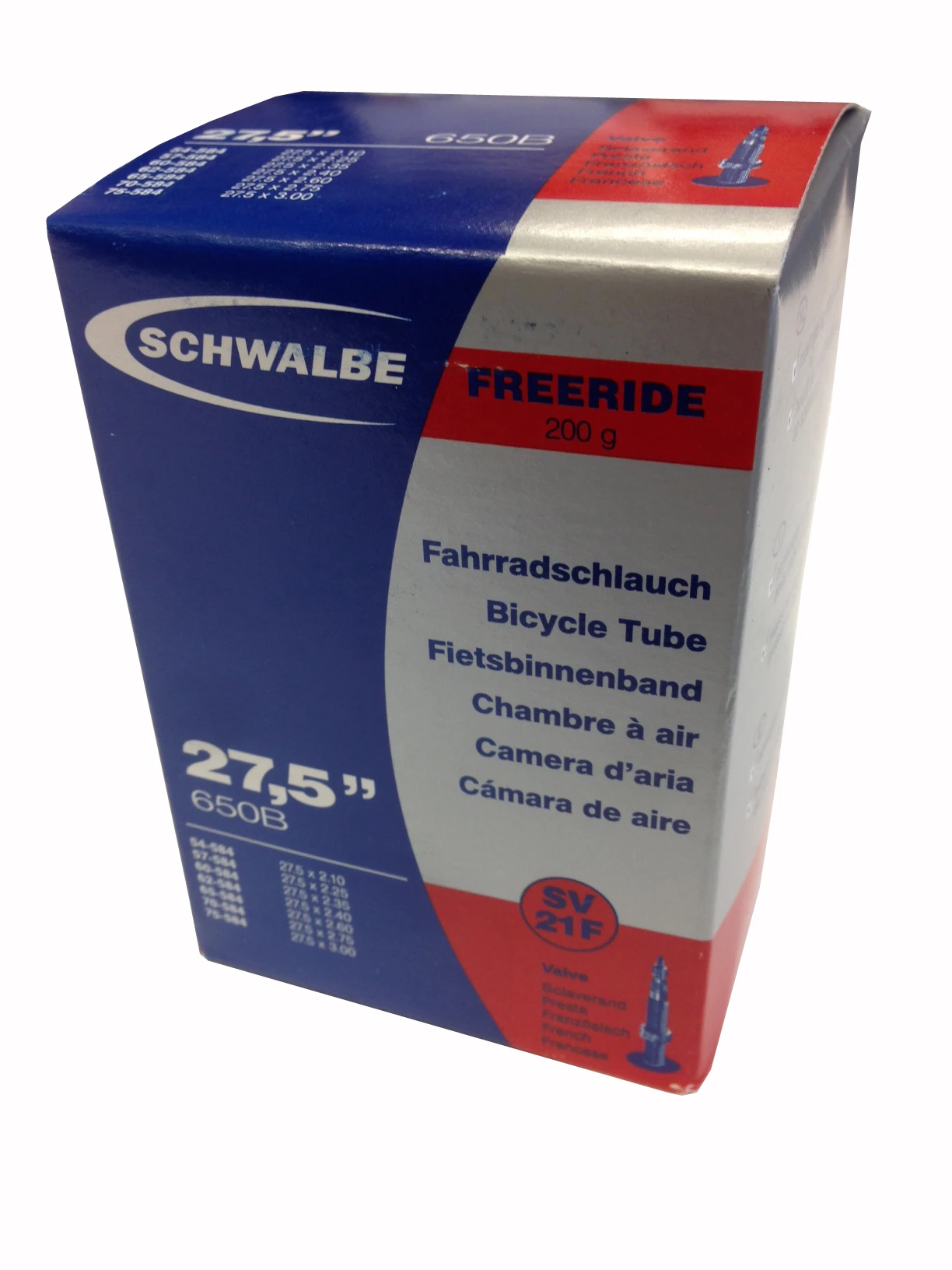 Schwalbe SV 21F 27.5x2.1/3.0 Presta 40mm Schlauch 3 Schwalbe SV 21F 27.5x2.1/3.0 Presta 40mm Schlauch