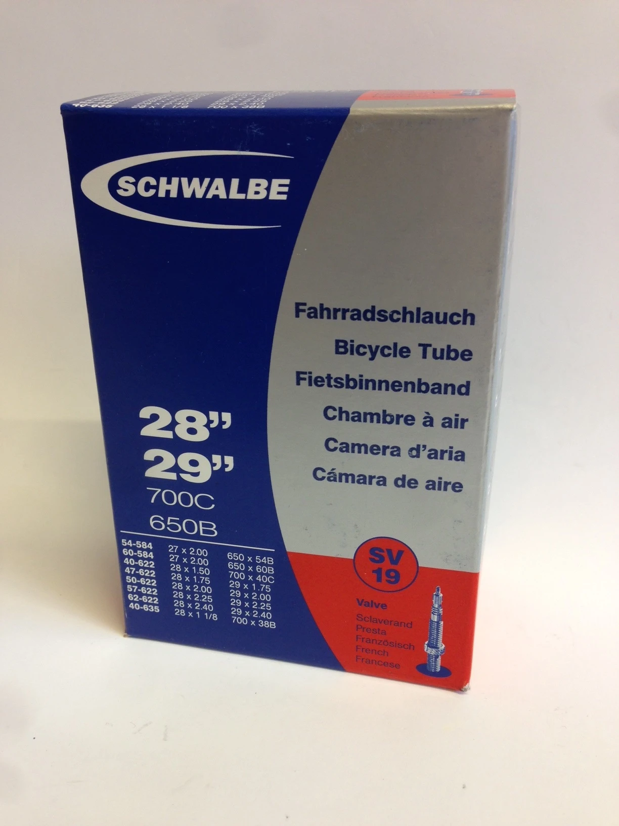Schwalbe SV 19 29 X 1.75/2.4 Und 27,5x2.1/2.35 Presta 40mm Schlauch 3 Schwalbe SV 19 29 X 1.75/2.4 Und 27,5x2.1/2.35 Presta 40mm Schlauch